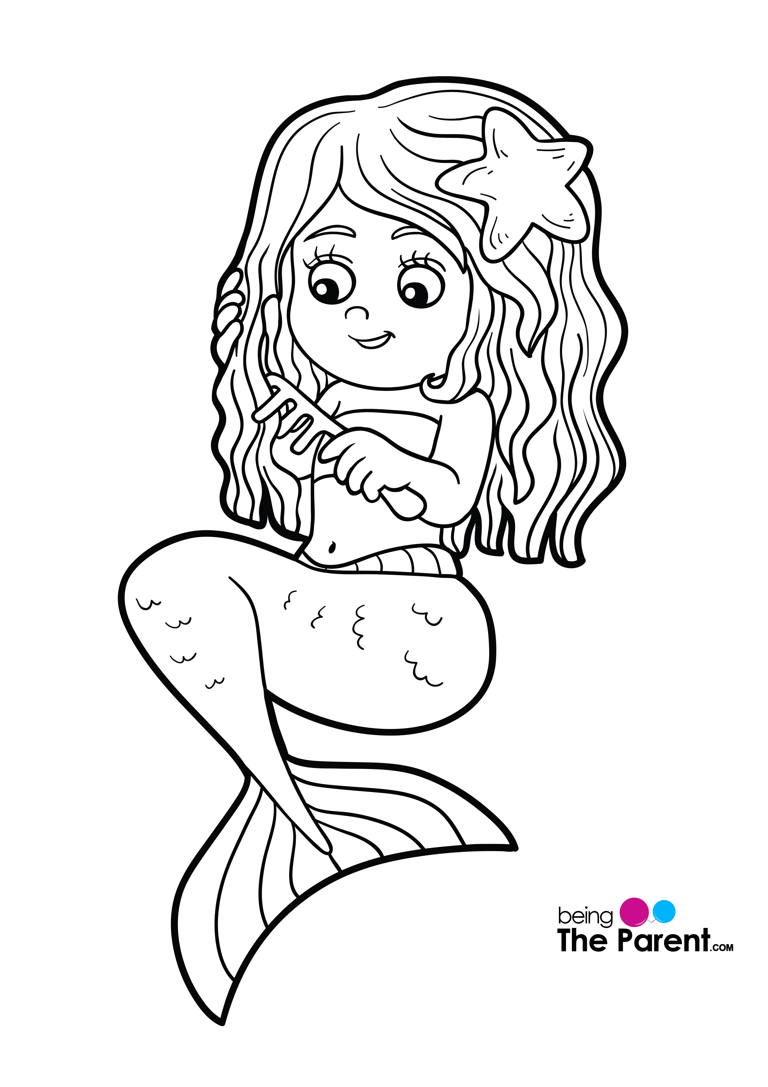 mermaid coloring page 10 easy mermaid coloring pages for your little ones coloring page mermaid 