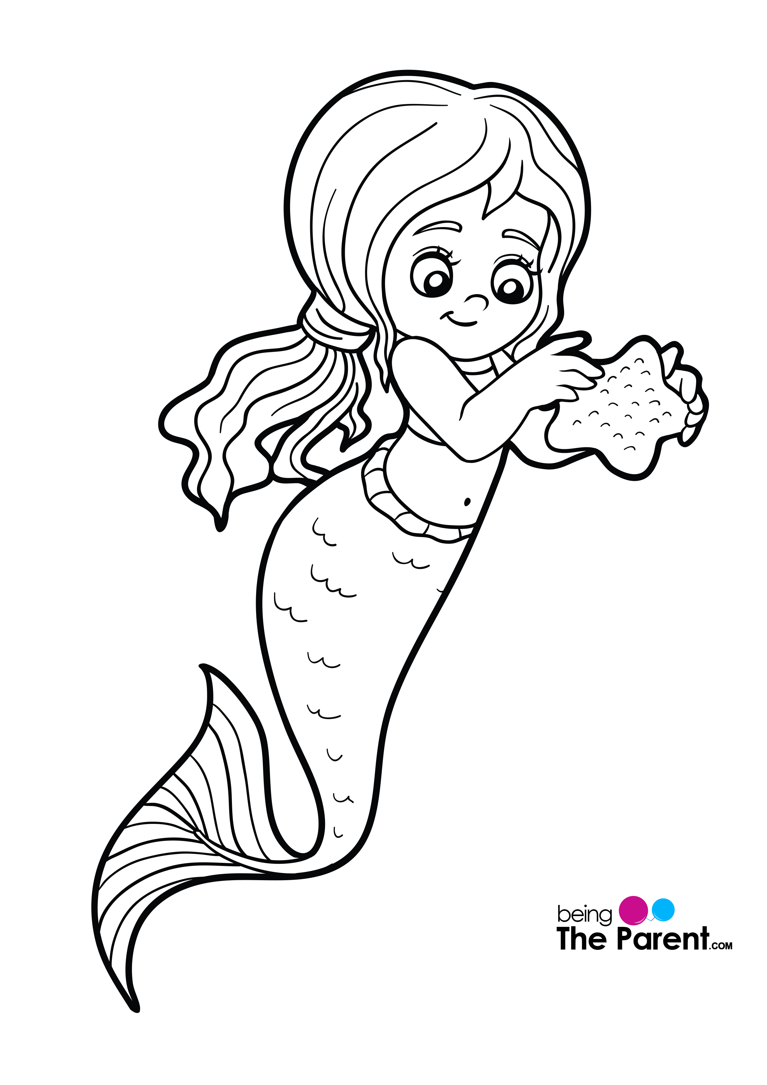 mermaid coloring page 10 easy mermaid coloring pages for your little ones page coloring mermaid 