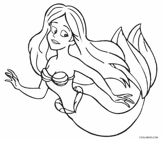 mermaid coloring page printable mermaid coloring pages for kids cool2bkids mermaid coloring page 