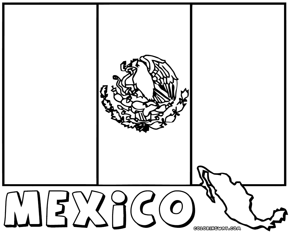 mexican flag coloring page mexico coloring pages getcoloringpagescom mexican coloring flag page 