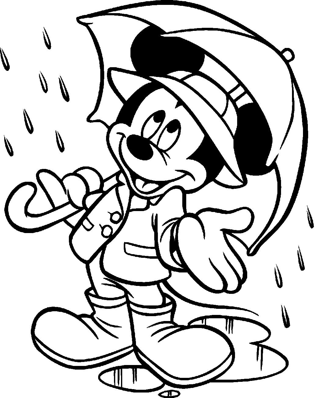 mickey mouse coloring page mickey mouse umbrella was wearing a rain coloring pages mouse coloring mickey page 