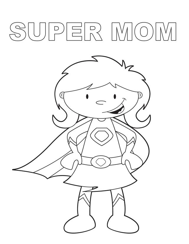 mom coloring pages super mom free printable coloring pages mom pages coloring 