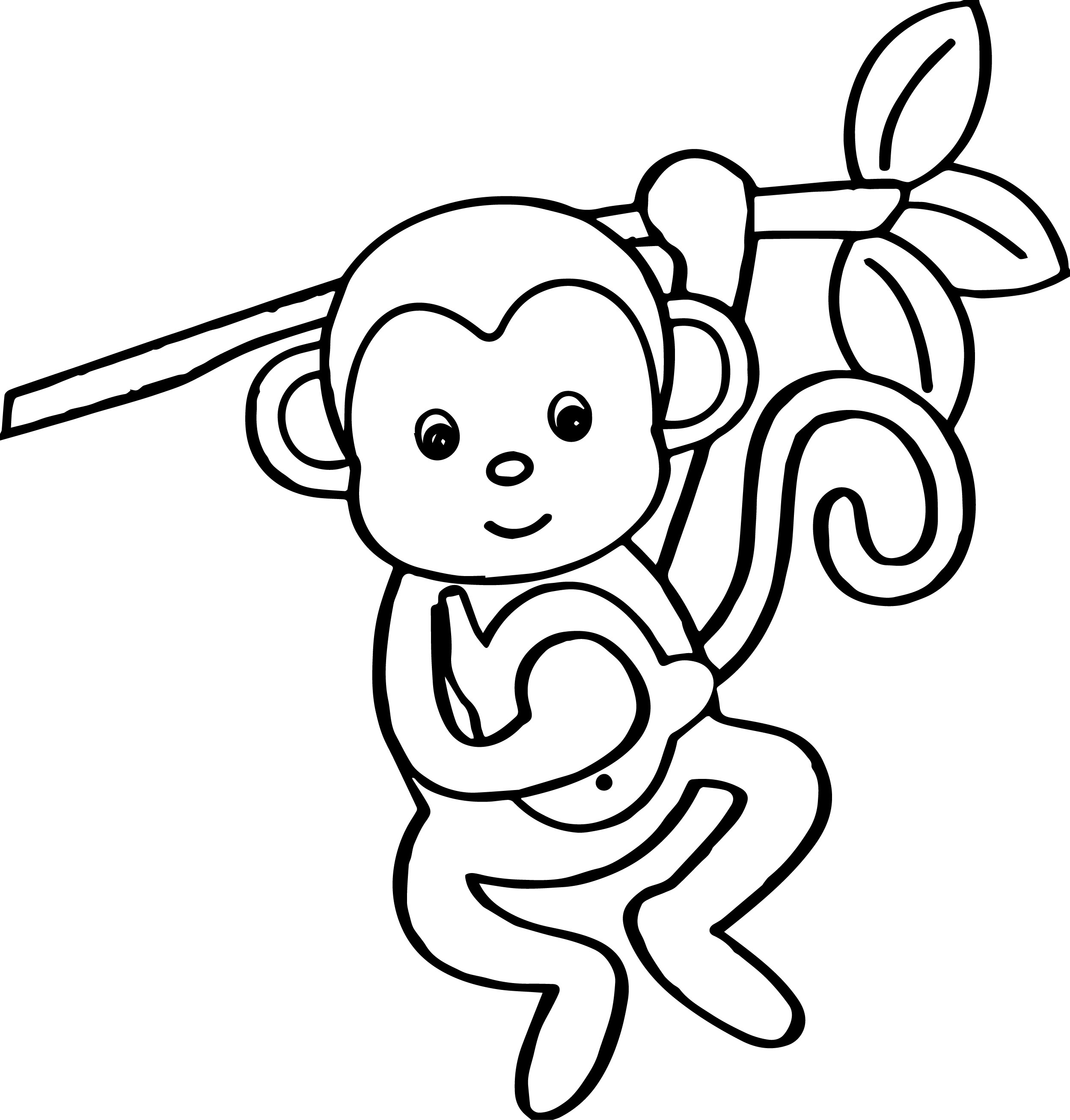 monkey coloring cartoon animals kids monkey coloring page wecoloringpagecom monkey coloring 