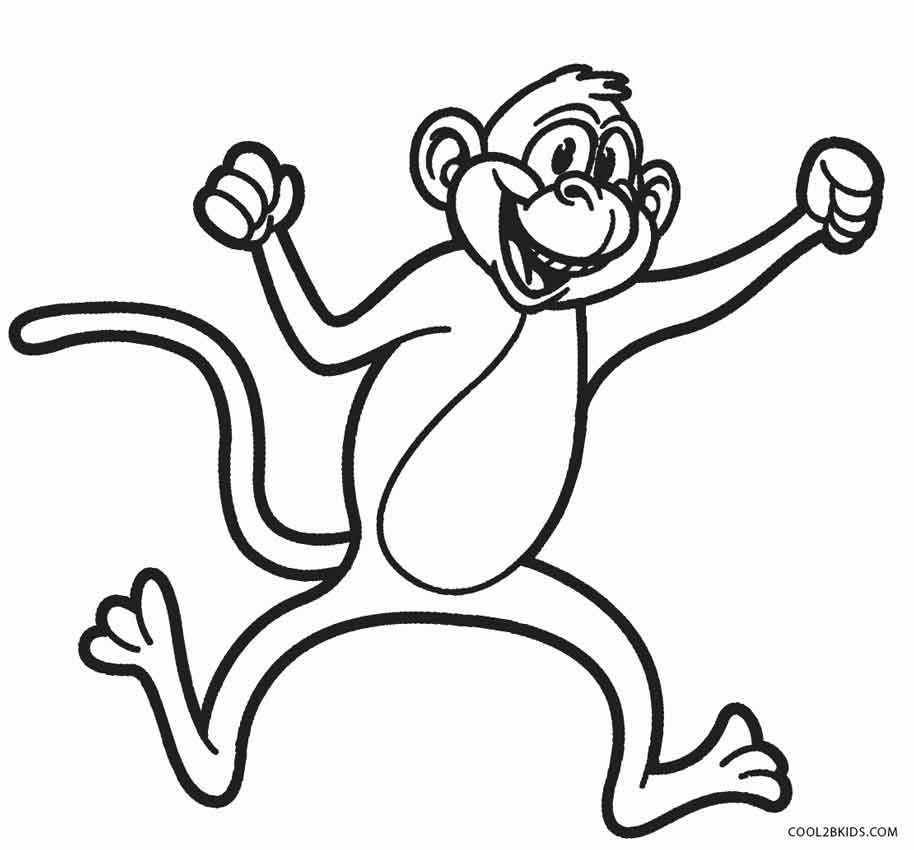 monkey coloring free printable monkey coloring pages for kids cool2bkids monkey coloring 1 1
