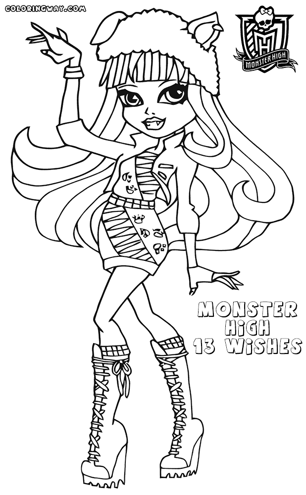 monster high coloring pages 13 wishes monster high 13 wishes coloring pages coloring pages to 13 monster high wishes pages coloring 