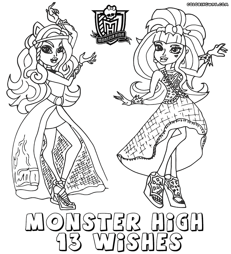 monster high coloring pages 13 wishes monster high 13 wishes coloring pages coloring pages to high coloring wishes 13 pages monster 