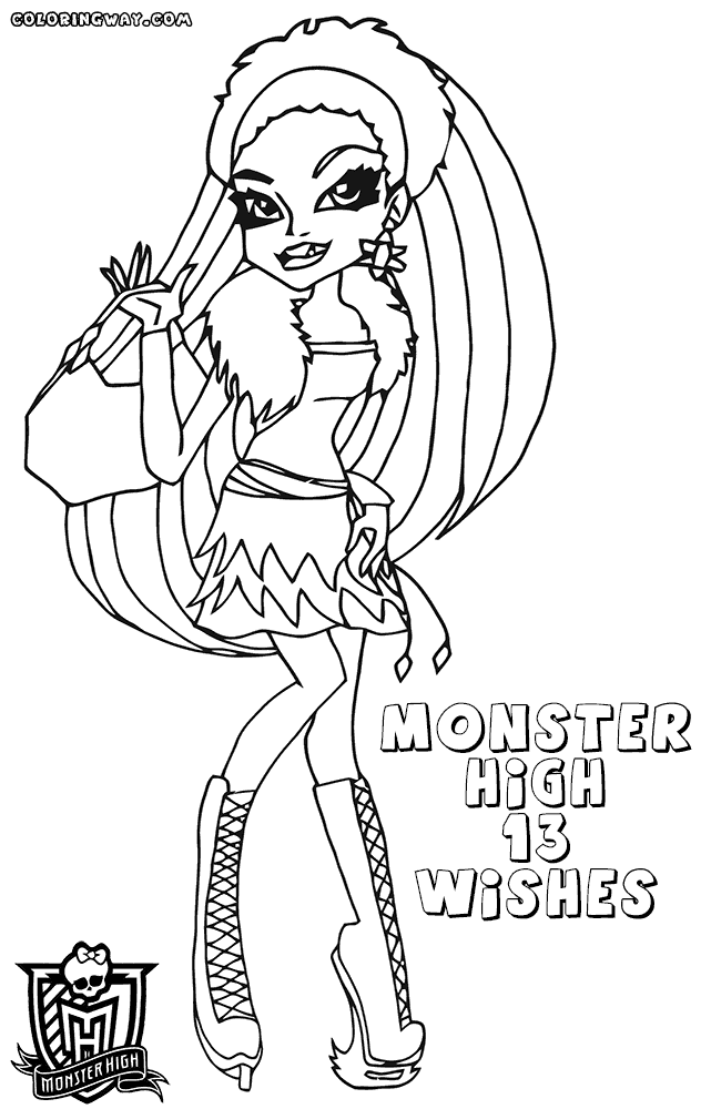 monster high coloring pages 13 wishes monster high 13 wishes coloring pages coloring pages to high pages wishes 13 monster coloring 