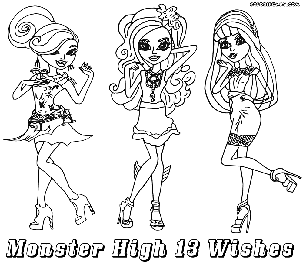 monster high coloring pages 13 wishes monster high 13 wishes coloring pages coloring pages to wishes monster coloring 13 pages high 