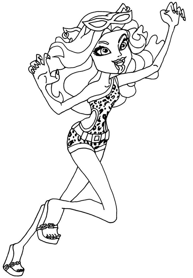monster high coloring pages clawdeen wolf clawdeen wolf monster high coloring pages clawdeen coloring monster wolf high pages 