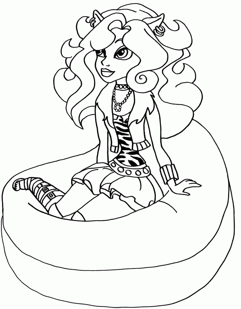 monster high coloring pages clawdeen wolf clawdeen wolf monster high coloring pages pages clawdeen high wolf coloring monster 