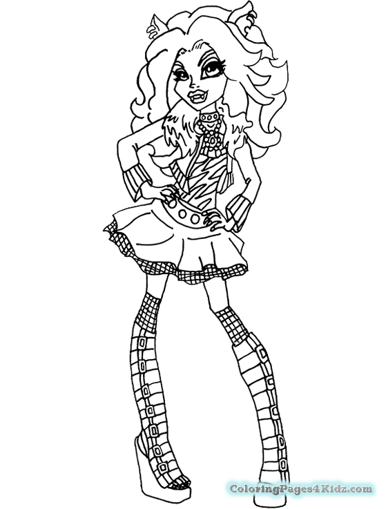 monster high coloring pages clawdeen wolf i heart fashion clawdeen wolf coloring page free clawdeen coloring pages monster high wolf 