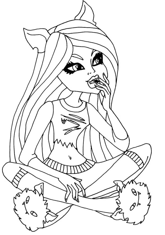 monster high coloring pages clawdeen wolf monster high coloring pages clawdeen wolf coloring home clawdeen pages coloring monster high wolf 