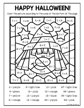 multiplication coloring page halloween multiplication color by number by teaching high school math coloring multiplication page 