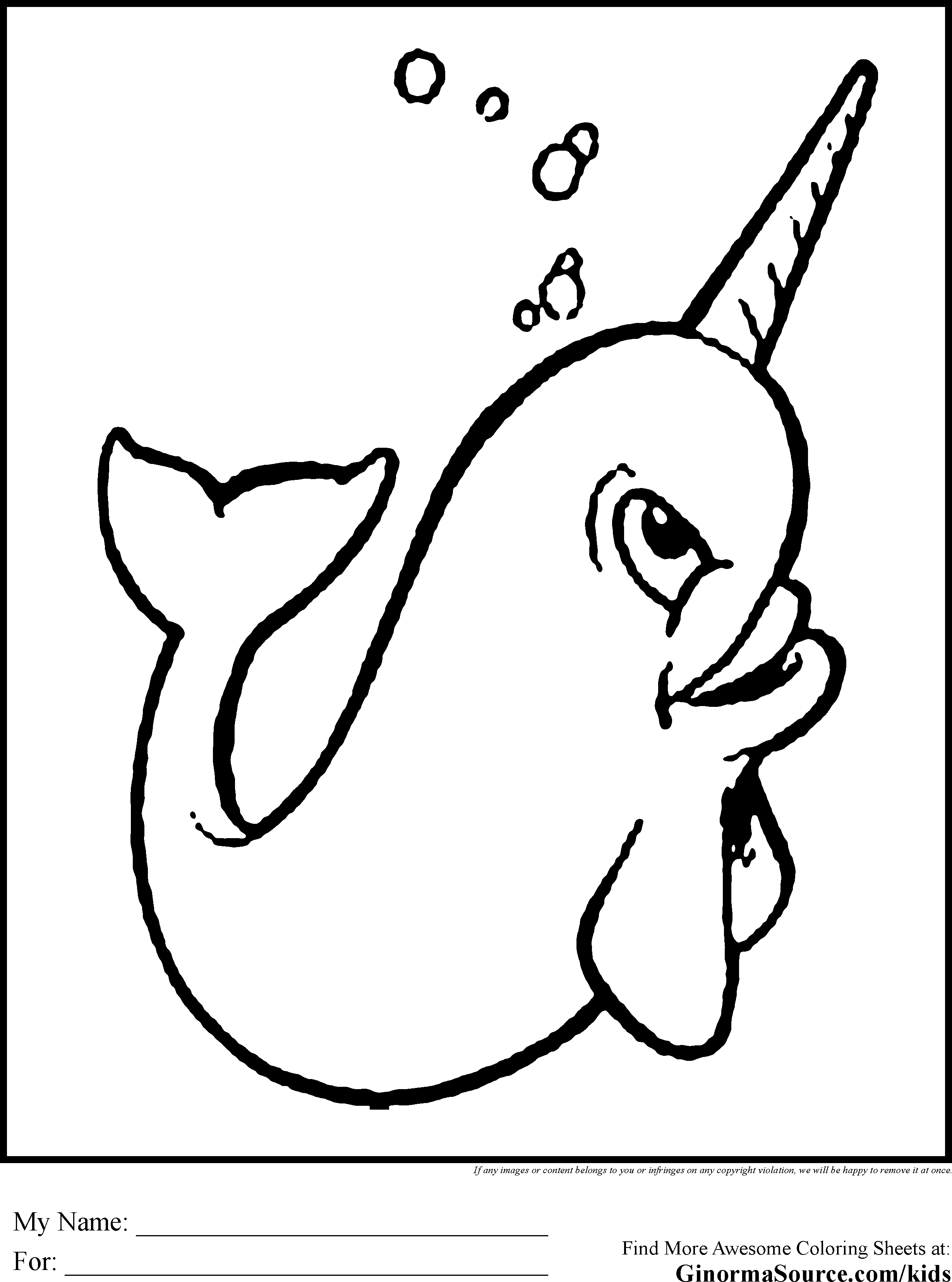 narwhal coloring page n is for narwhal coloring page coloringcom coloring narwhal page 