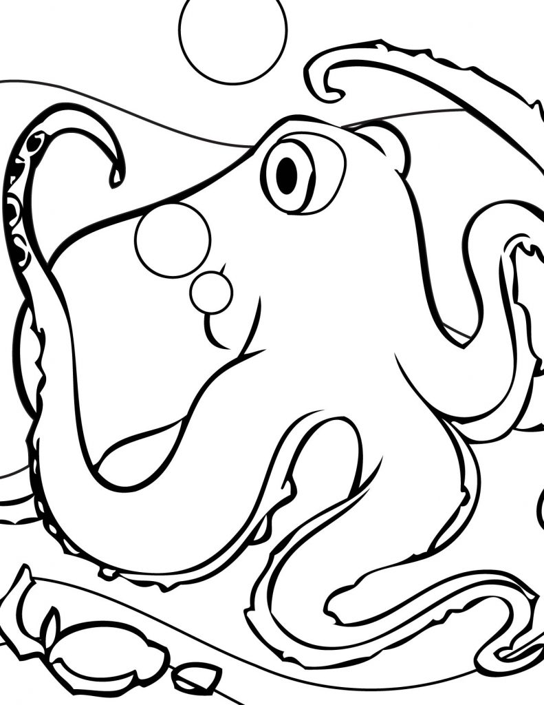 octopus color page free printable octopus coloring pages for kids octopus page color 1 1