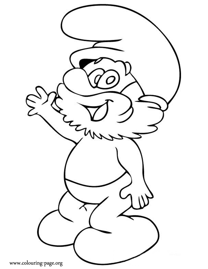 papa smurf coloring pages hello papa smurf cartoon coloring page wecoloringpagecom smurf coloring papa pages 