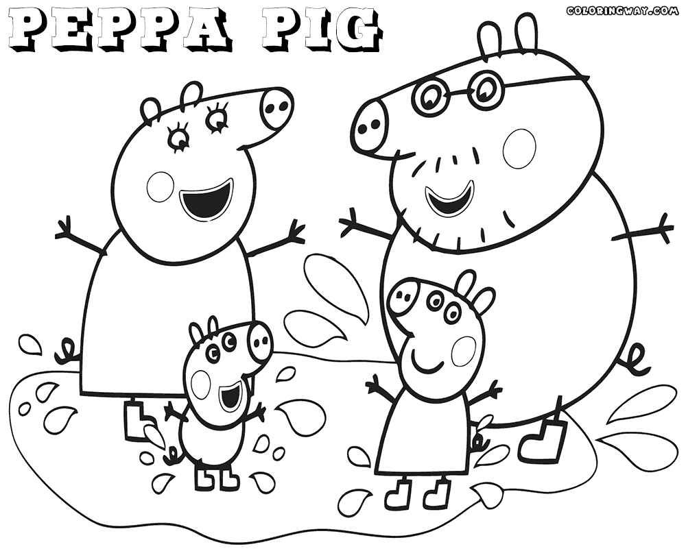 peppa pig colouring pictures to print peppa pig family coloring pages coloring home colouring to pig print peppa pictures 
