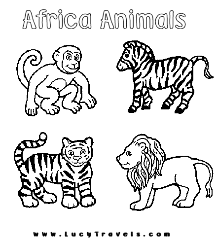 picture of safari animals safari friends free printable coloring pages of picture animals safari 