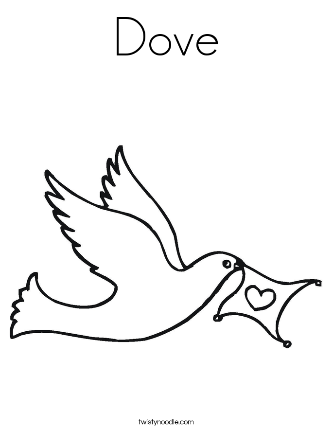 pictures of doves to color dove coloring page twisty noodle of doves color pictures to 
