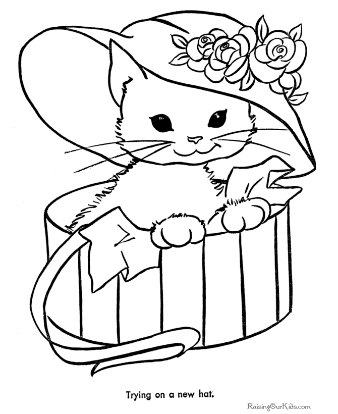 pictures of kittens to color coloring pages for kids cat coloring pages for kids color pictures to of kittens 