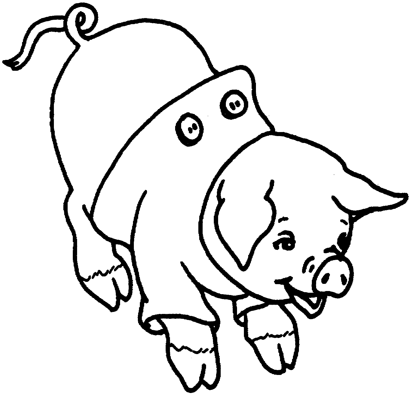 pig to colour cute piglet pig in a teacup coloring page rubber stamp pig to colour 