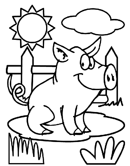 pig to colour fat cute pig printable coloring books to colour pig 