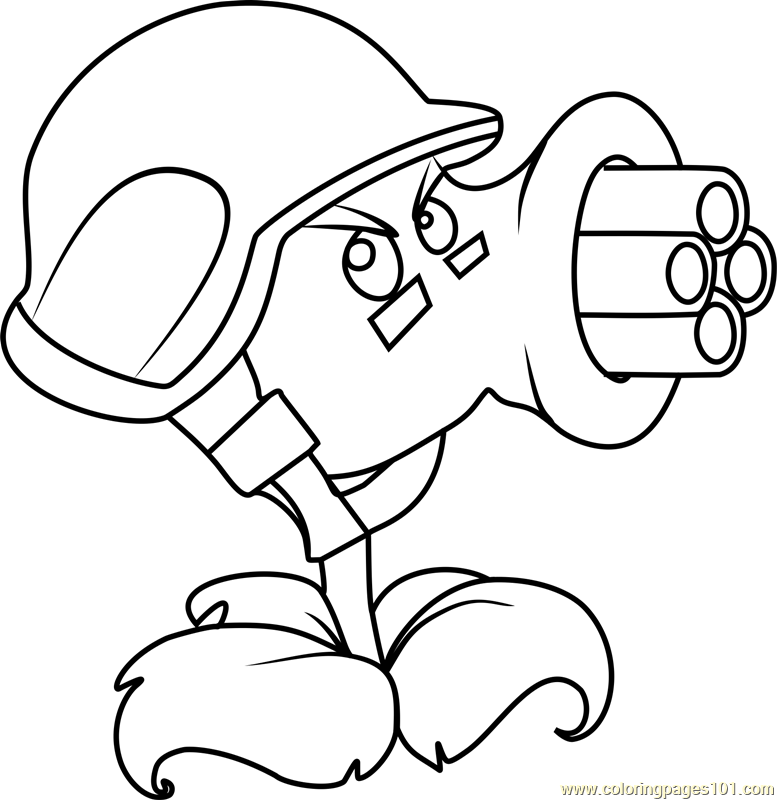 plants vs zombies coloring pages peashooter gatling pea coloring page free plants vs zombies coloring vs plants peashooter pages zombies 