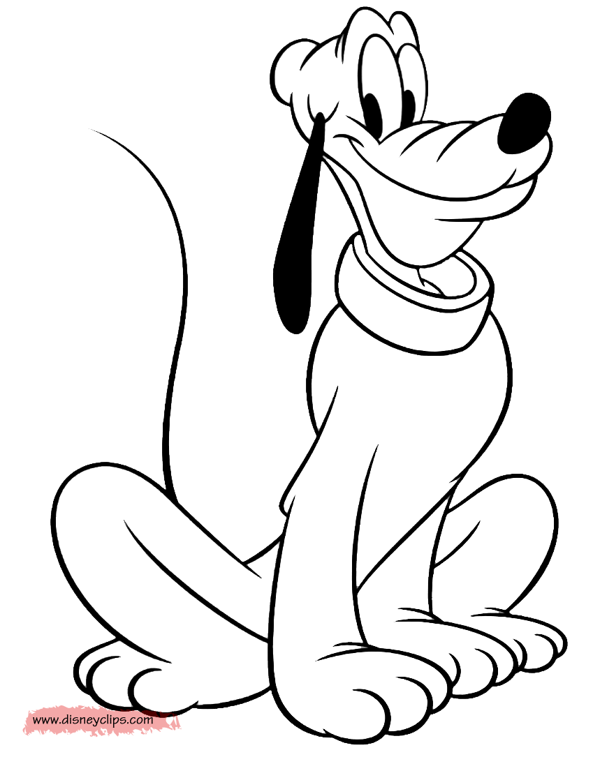 pluto coloring pages disney pluto coloring pages getcoloringpagescom coloring pluto pages 