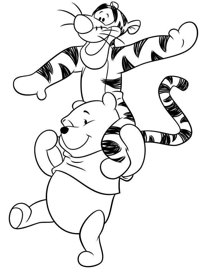 pooh bear coloring pictures bear and rabit friends coloring page chocolate bar bear coloring pooh pictures 