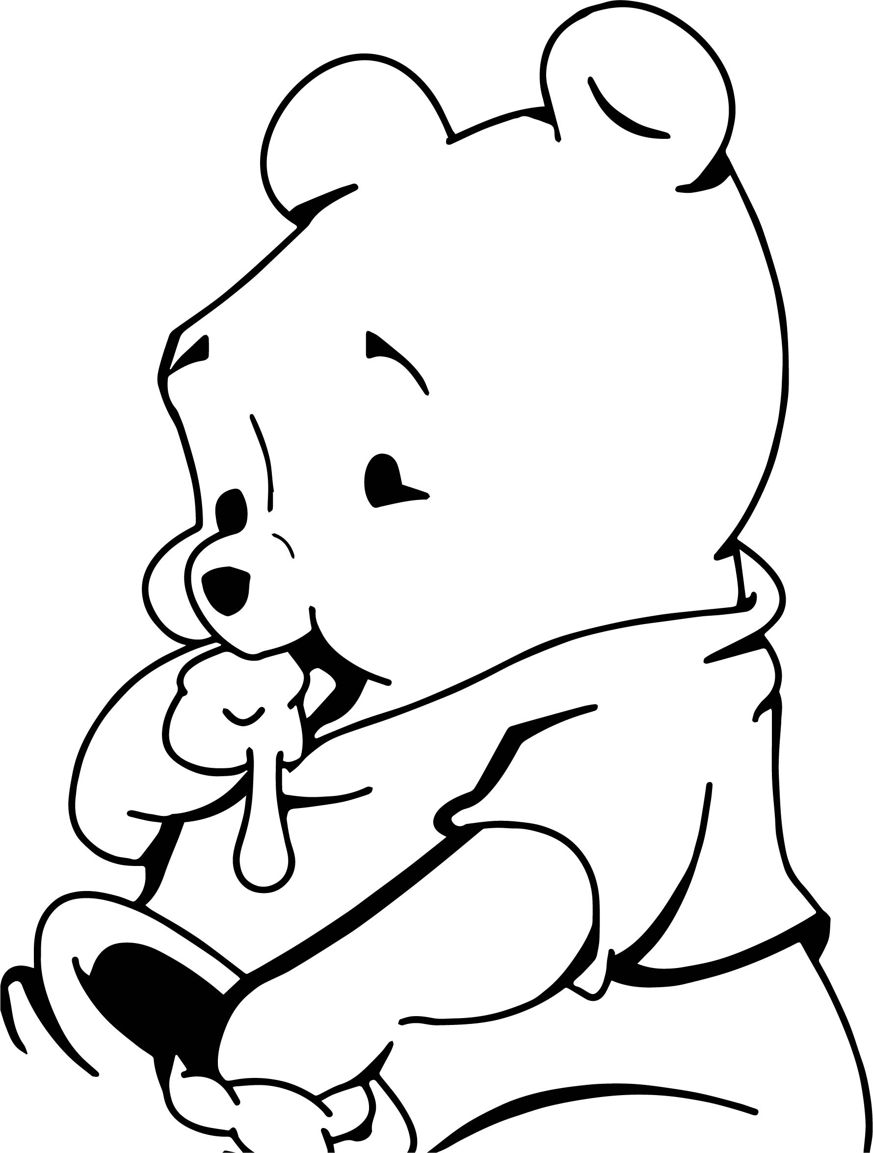 pooh bear coloring pictures cheerful winnie the pooh bear dancing coloring page h coloring bear pooh pictures 