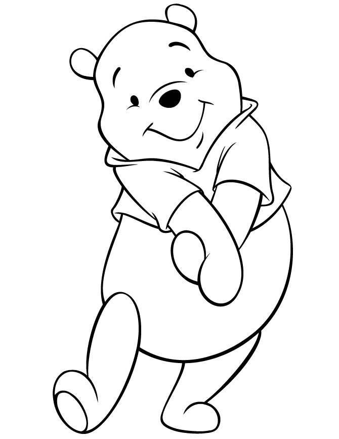 pooh bear coloring pictures pooh bear looking at you coloring page h m coloring pages coloring pictures bear pooh 