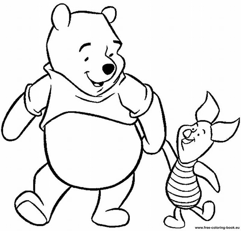 pooh bear coloring pictures pooh bear standing and listening coloring page h m bear coloring pooh pictures 