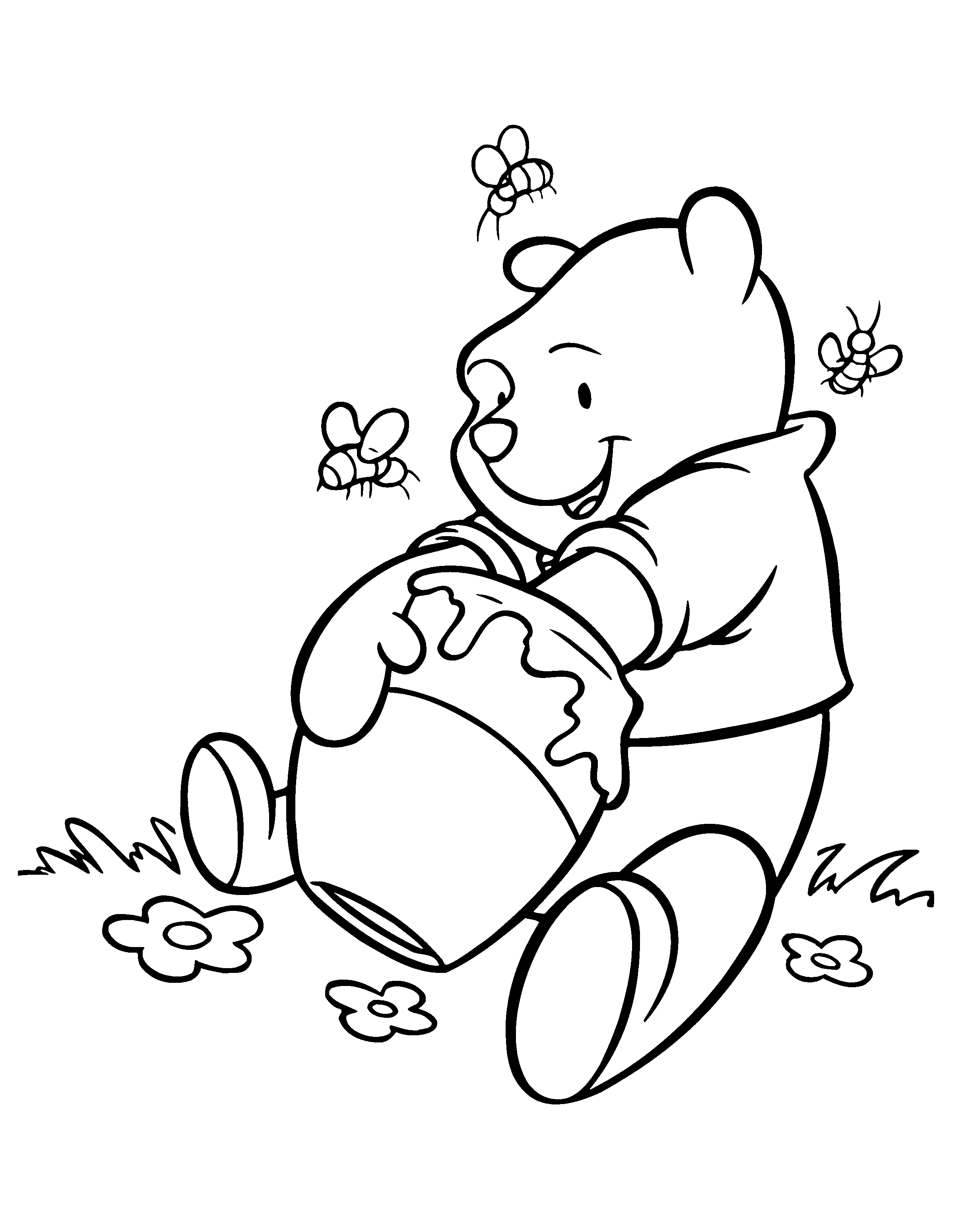 pooh color cute disney pooh bear coloring page h m coloring pages pooh color 