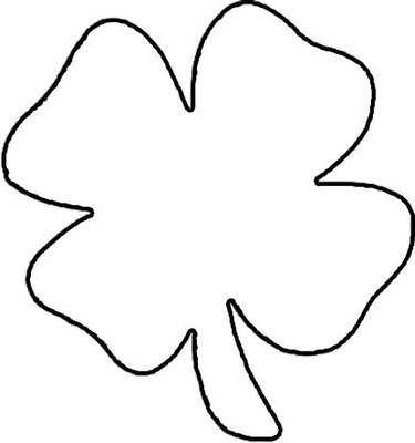 printable 4 leaf clover 4 leaf clover szablony templates szablony rysowanie clover printable leaf 4 