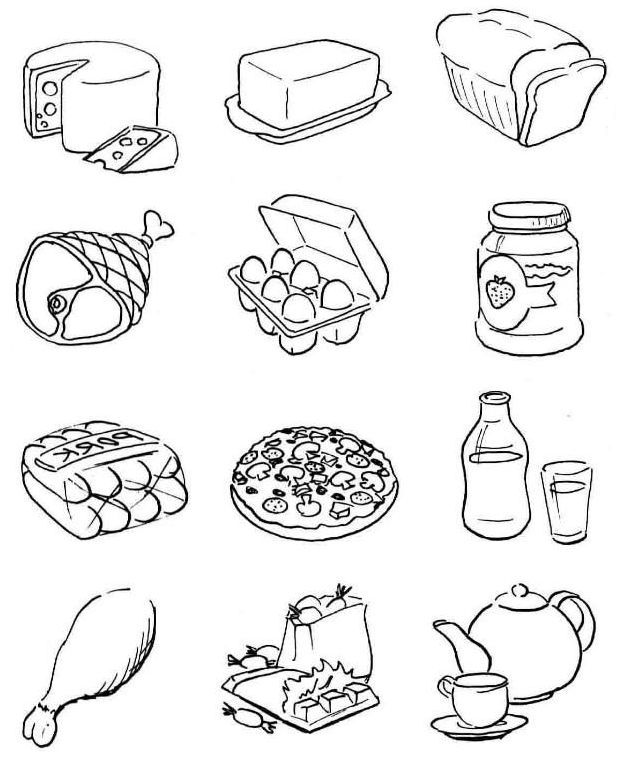 printable coloring food pages cute food coloring pages cartoon pizza free printable printable coloring pages food 