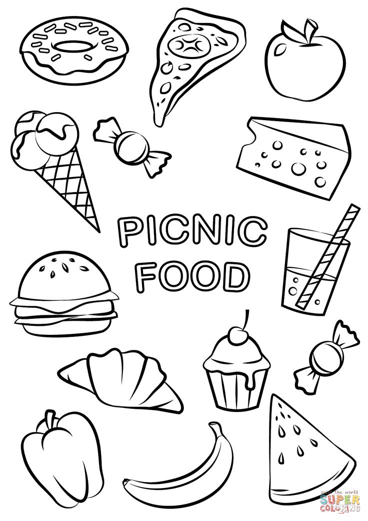 printable coloring food pages food coloring pages getcoloringpagescom food pages coloring printable 