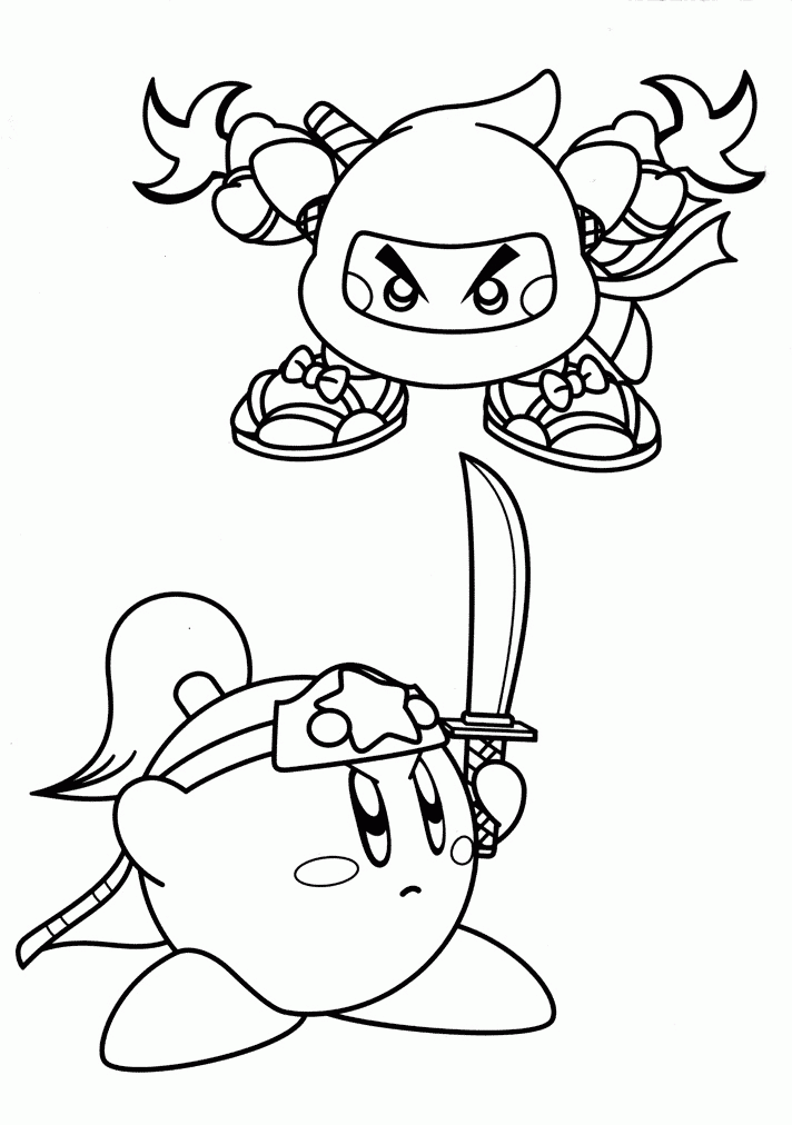 printable coloring pages kirby kirby coloring pages meta knight coloring home printable pages coloring kirby 