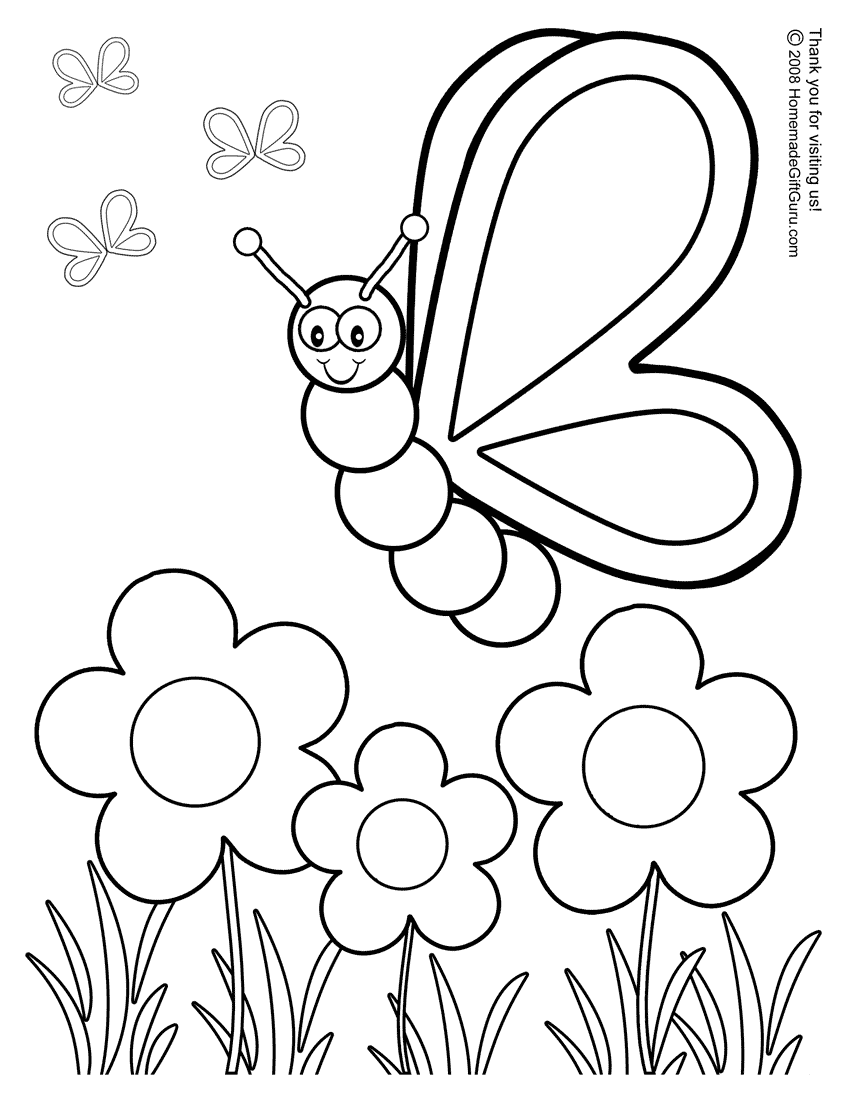 printable coloring pages of flowers and butterflies preschool coloring sheets printfull size butterfly pages printable butterflies and coloring flowers of 
