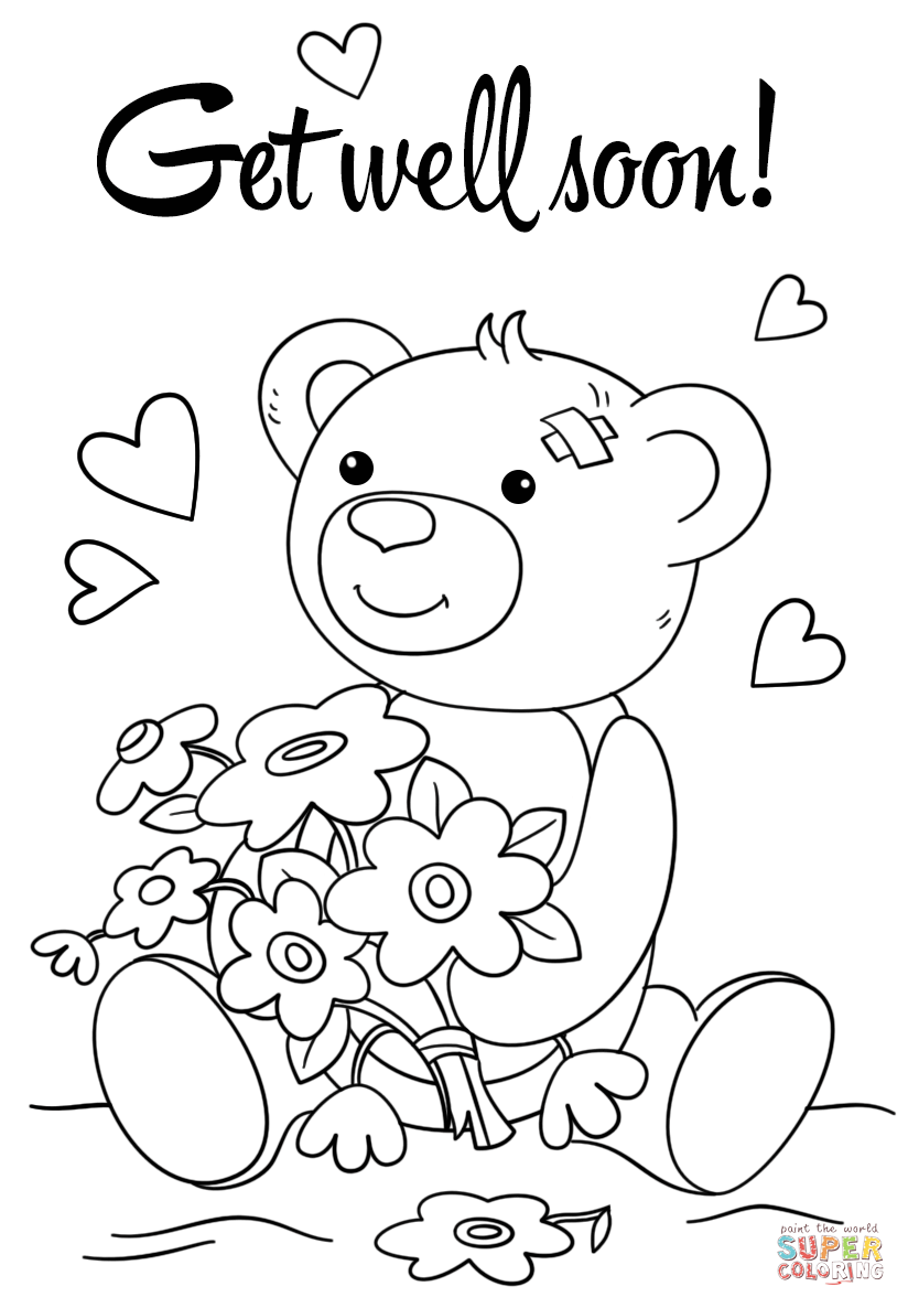 printable colouring get well cards 24 comforting printable get well cards kittybabylovecom cards well printable get colouring 