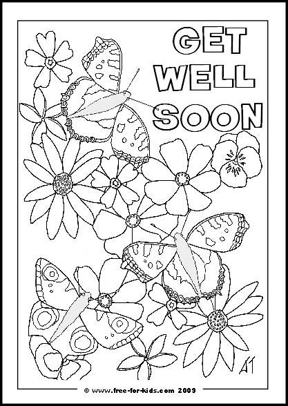 printable colouring get well cards printable 39get well soon39 colouring pages printable colouring get well cards 