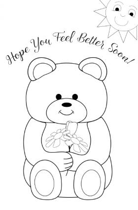 printable colouring get well cards printable get well cards for kids to color lovetoknow get cards colouring well printable 
