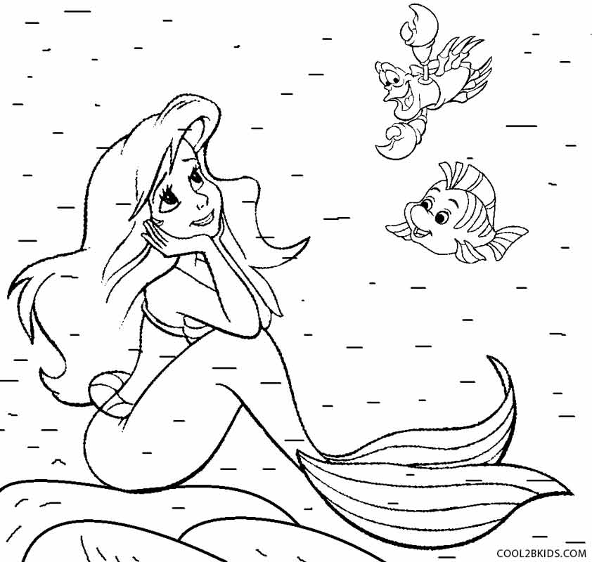 printable little mermaid coloring pages printable mermaid coloring pages for kids cool2bkids pages mermaid little coloring printable 
