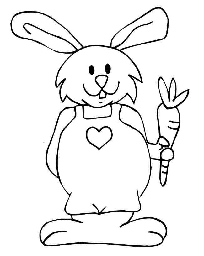 rabbit pictures for kids coloring rabbit holds a carrot in its hand coloring page rabbit for pictures kids 