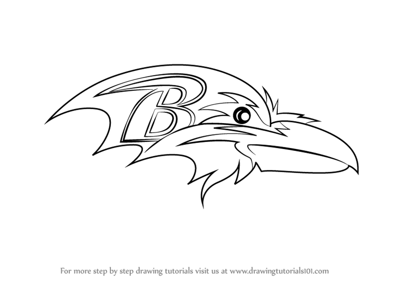 ravens coloring pages baltimore ravens logo outline vector by broken bison on pages ravens coloring 