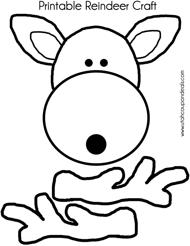 reindeer face coloring page free coloring reindeer sheets reindeerhead christmas page reindeer coloring face 