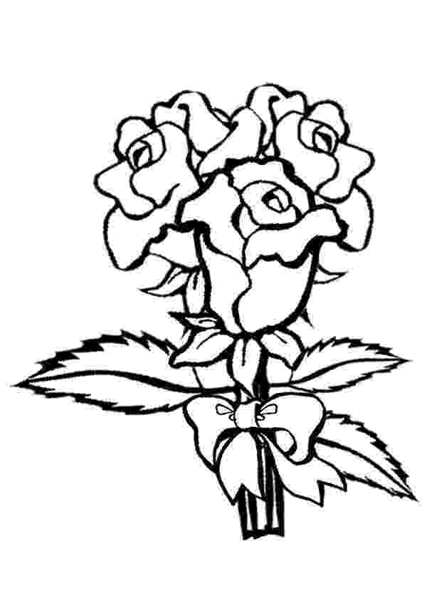 roses color pages four roses in rose coloring page download print online roses color pages 