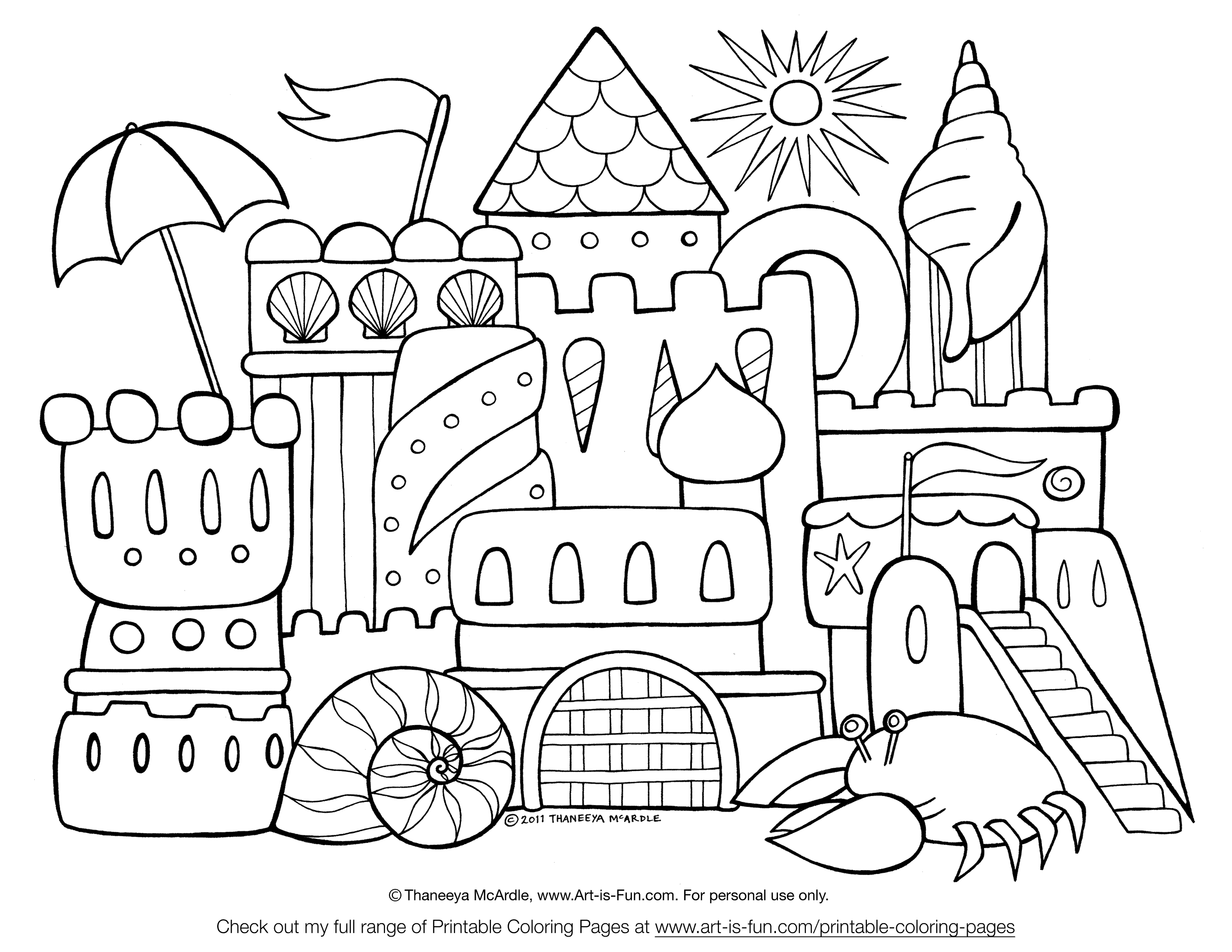 sandcastle coloring page coloring pages beach coloring pages collection 2010 sandcastle page coloring 