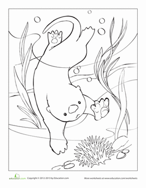 sea otter coloring page otter coloring pages getcoloringpagescom otter page sea coloring 