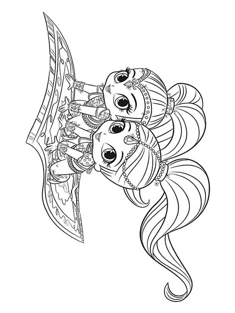 shimmer and shine to color samira from shimmer and shine coloring page free shine to color shimmer and 