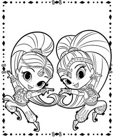 shimmer and shine to color shimmer and shine coloring pages pinterest shimmer and shimmer to and shine color 